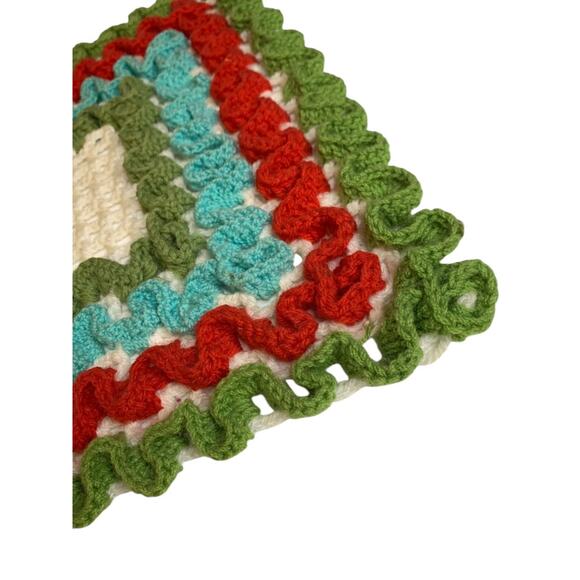 Vintage 1970s Handmade Crocheted Doily 14 Inches Square - Picture 4 of 7